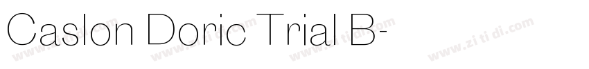 Caslon Doric Trial B字体转换